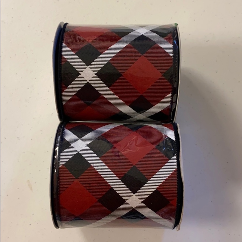 4” Printed Plaid Ribbon
